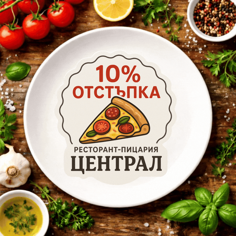 Отстъпки в ресторант-пицария Централ – сайт и на място